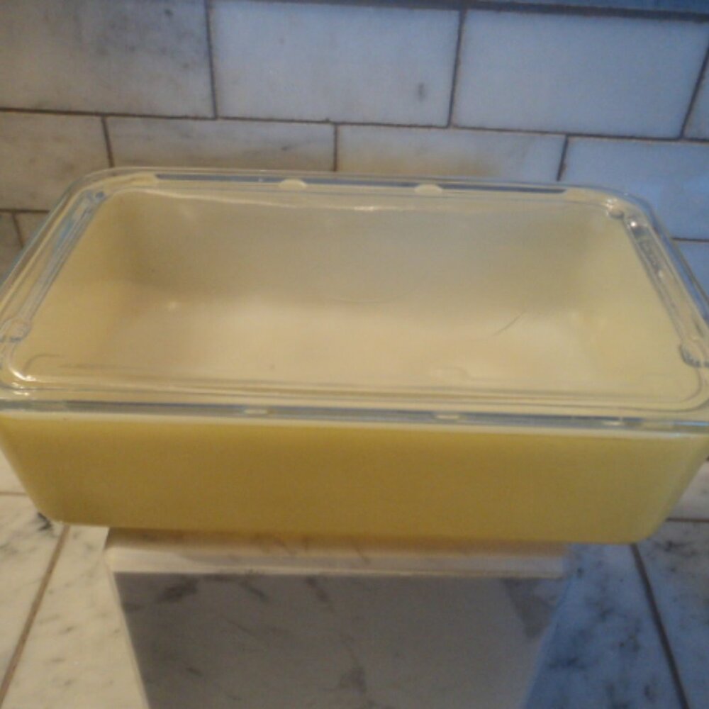 vintage glass refrigerator container